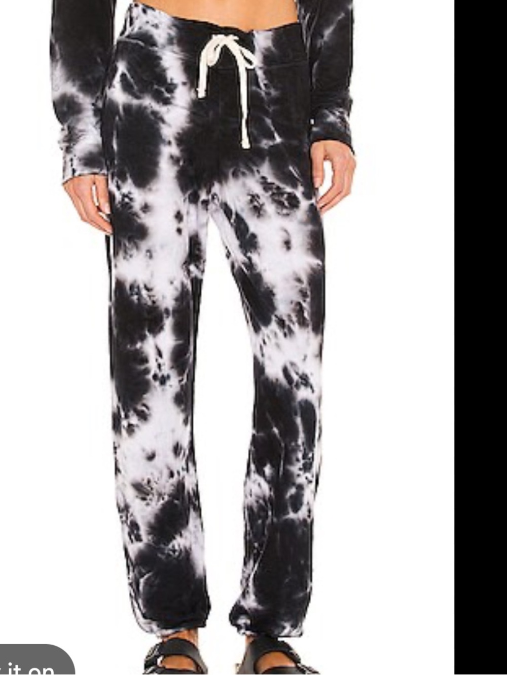 Sundry Sweatpants in Black & White Tie Dye size medium (2) EUC